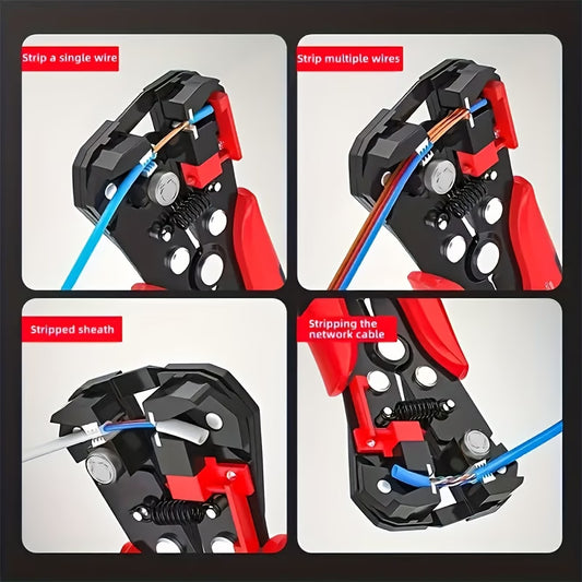 Automatic Wire Stripper - 1pc Multi-Function Cable Crimping Pliers