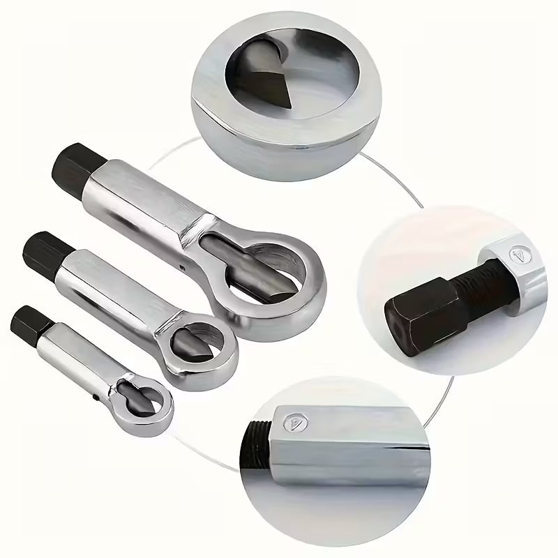 3-Piece Nut Splitter Set – Remove Damaged & Corroded Nuts