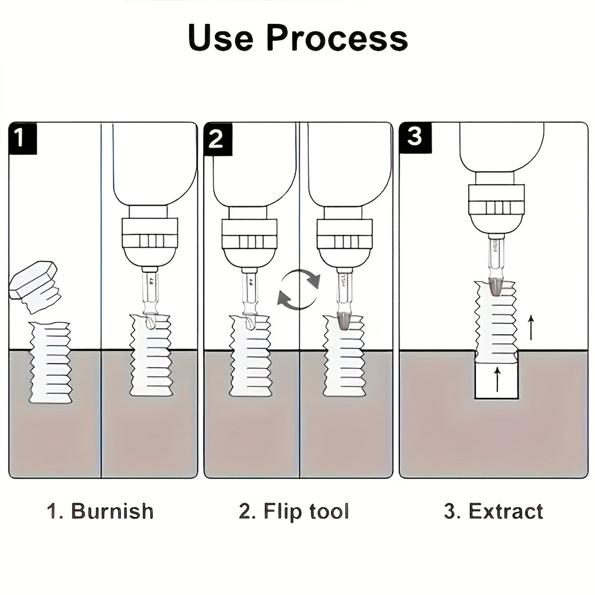 10pcs Heavy-Duty Screw/bolt Extractor Set