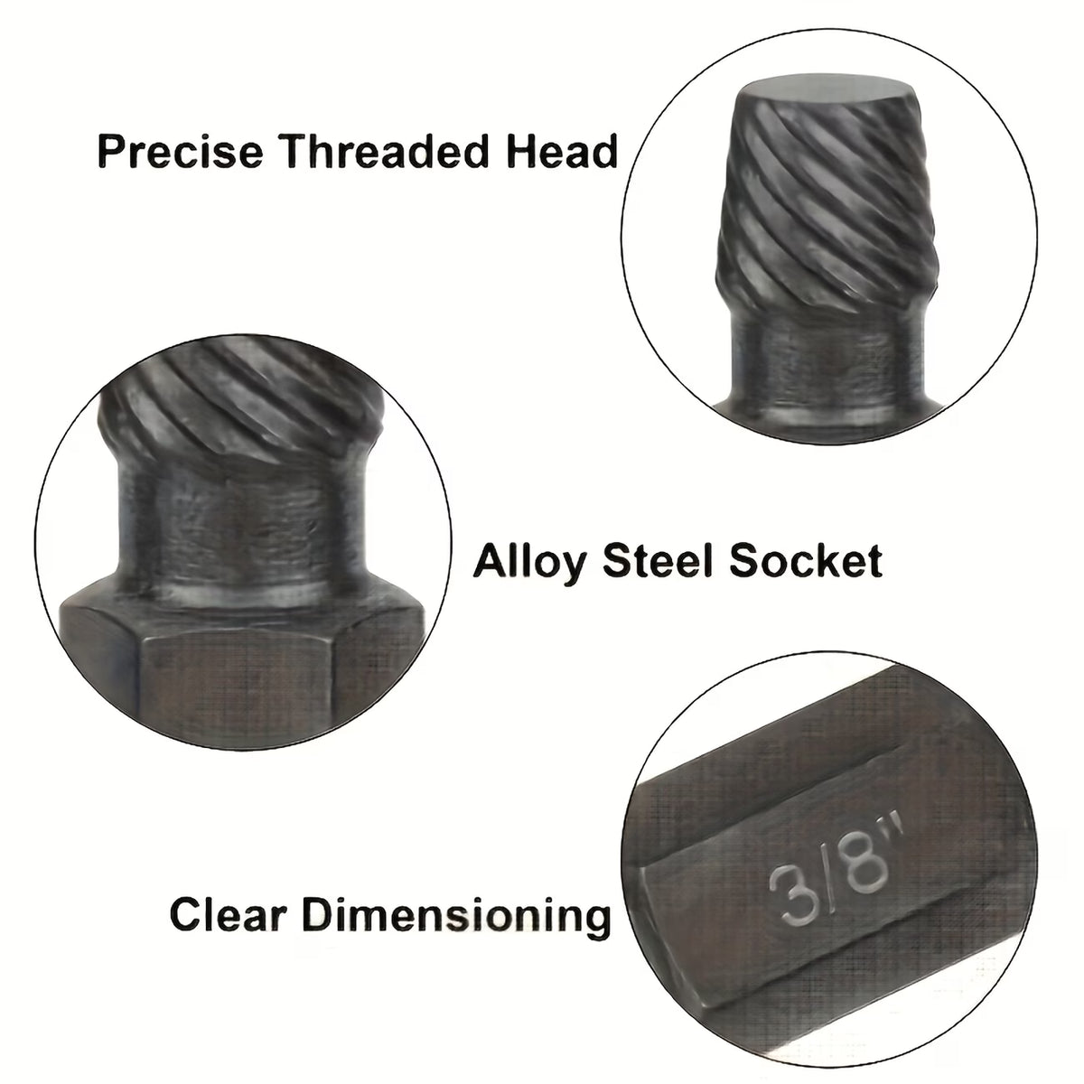 10pcs Heavy-Duty Screw/bolt Extractor Set