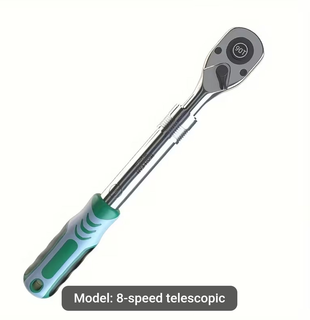 90 Teeth Telescopic 1/2 Ratchet