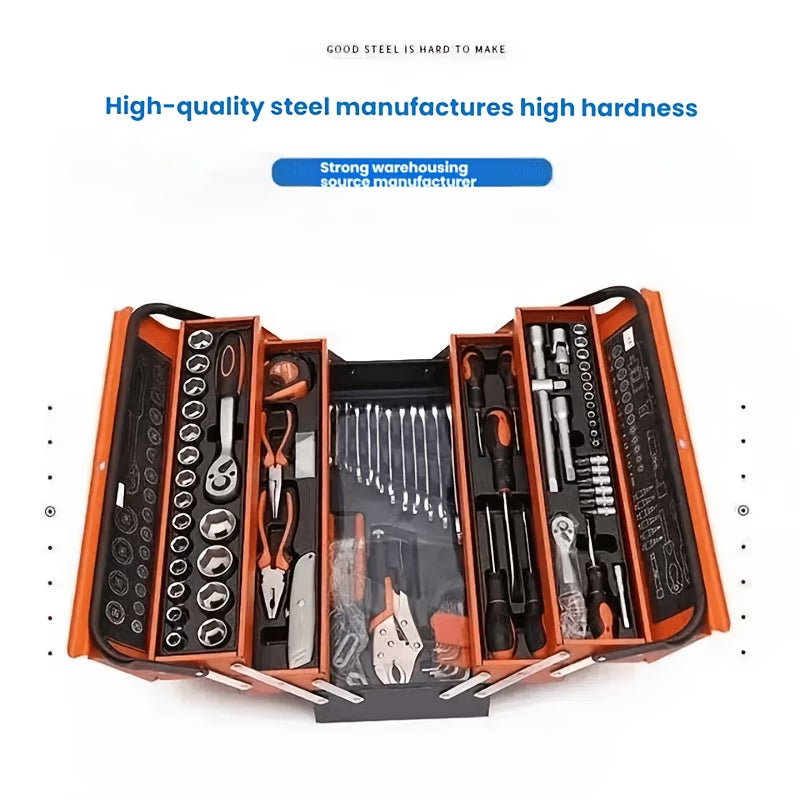 85 - piece three layer folding Fitter or electrical apprentice toolbox