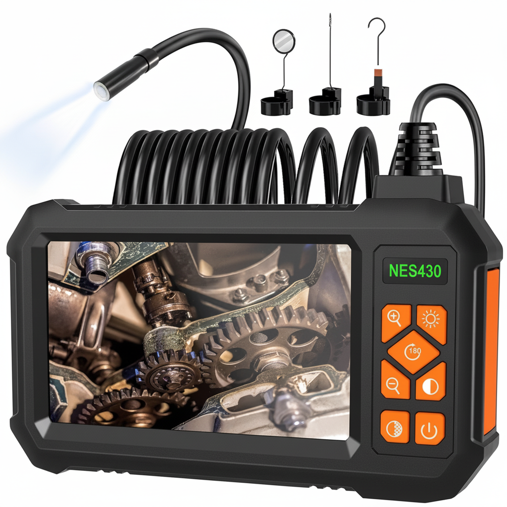 NES430 Borescope Camera White Background