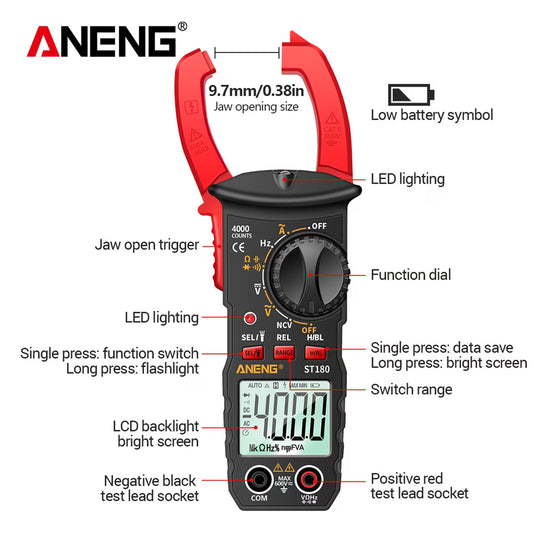 ANENG ST180 Digital Clamp Meter